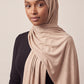 Latte Silora cotton jersey hijab by Al Emira