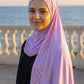 Lilac Rainfall liquid jersey hijab, view 3