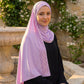 Lilac Rainfall liquid jersey hijab, view 4