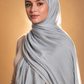 Light grey soft stretch jersey hijab by Al Emira