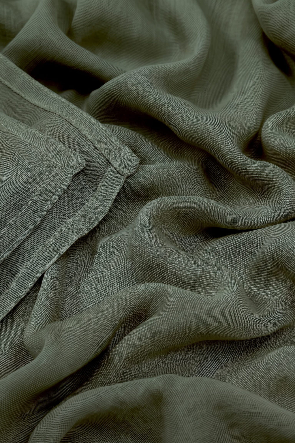 Muted olive green 100% modal hijab, 180 x 70cm, from the Al Emira Double Stitch range