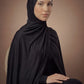 Black Stardust Trail jersey hijab, 175 x 70cm