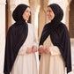 Al Emira Noir Stardust Trail hijab in a jersey, cotton and silk blend