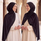 Al Emira Noir Greek Keys hijab in a jersey, cotton and silk blend