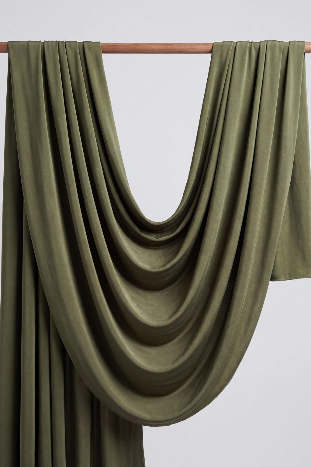 Olive Green plain jersey hijab, 180 x 75cm