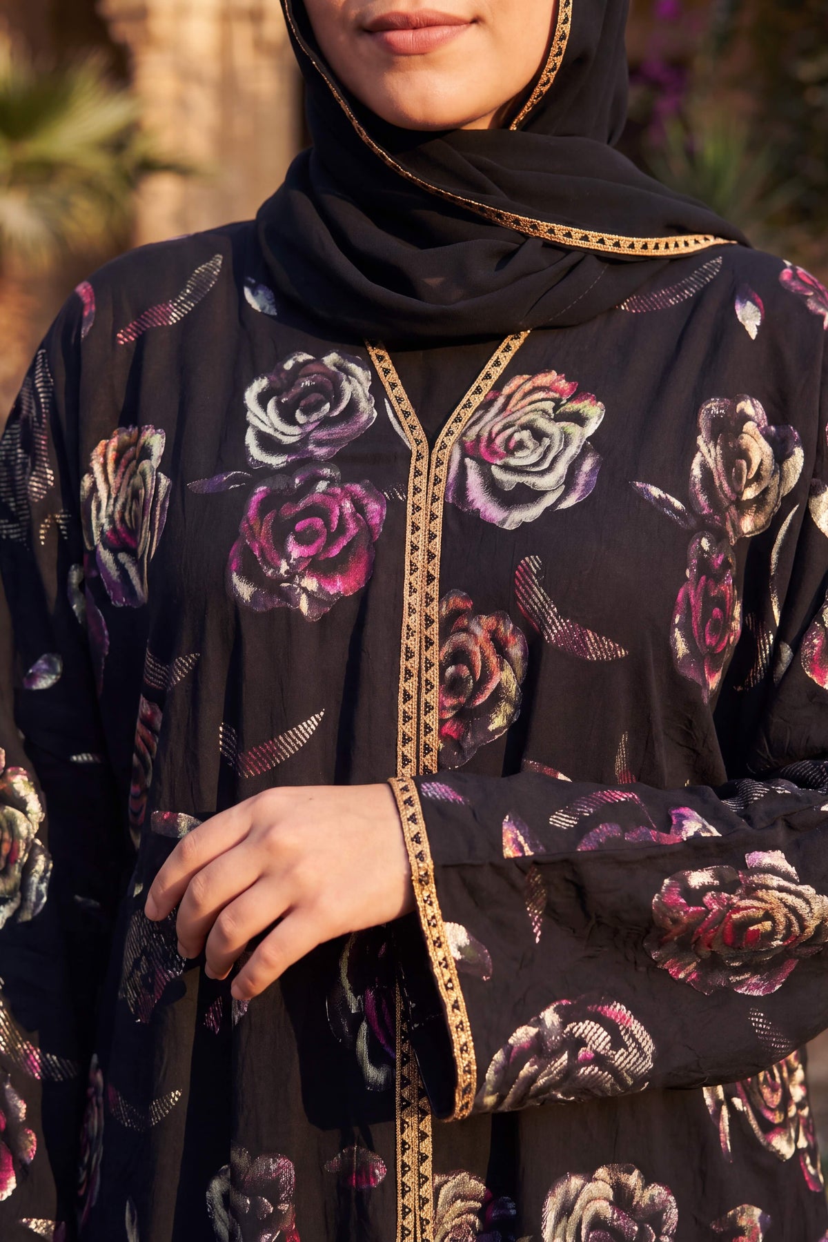 Rosette abaya in Orchid, view 2