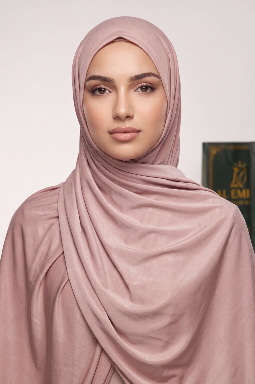 Rose Water plain liquid jersey hijab by Al Emira