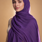 Purple soft stretch jersey hijab by Al Emira