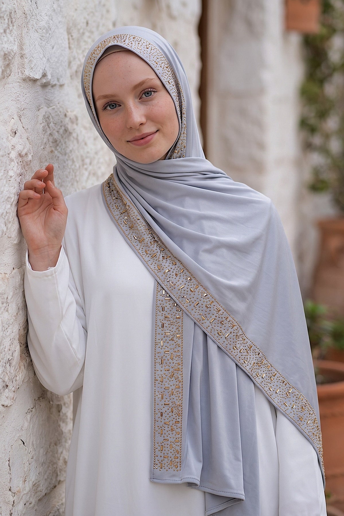 Cloud Cascade jersey hijab, 180 x 85cm