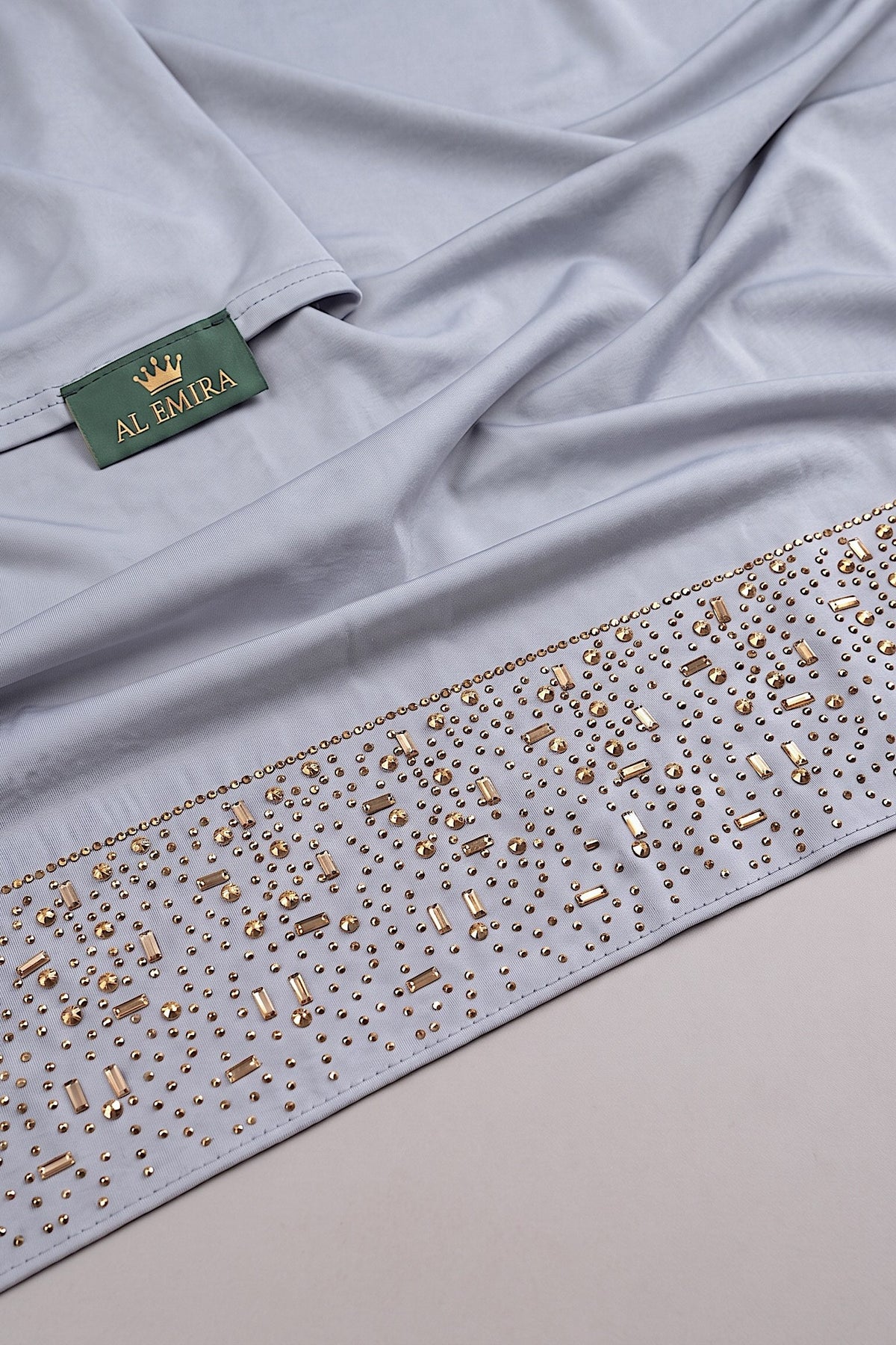 Light blue liquid jersey hijab from the Al Emira Cascade range