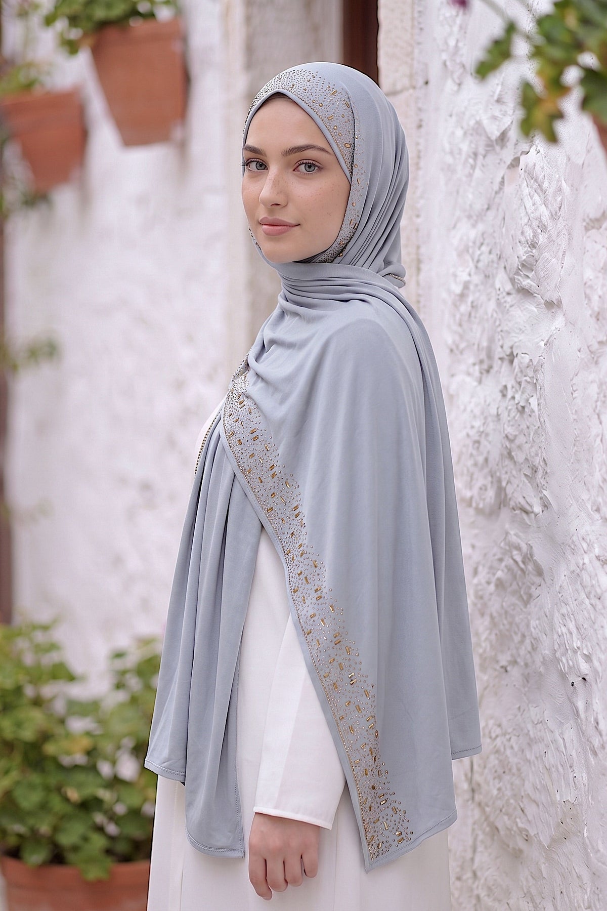 Cloud Cascade liquid jersey hijab by Al Emira