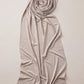 Beige Sandstone Plain Edition liquid jersey hijab in a jersey, cotton and silk blend