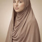 Warm beige Stardust Trail jersey hijab, 175 x 70cm