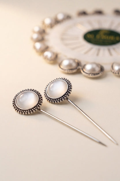 Al Emira pearl button hijab pins, set of 20