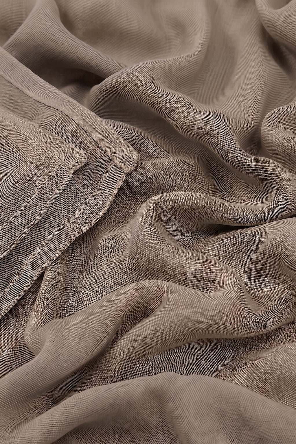 Stone-brown 100% modal hijab, 180 x 70cm, from the Al Emira Double Stitch range
