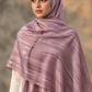 Lilac chiffon hijab with tone-on-tone stripes by Al Emira