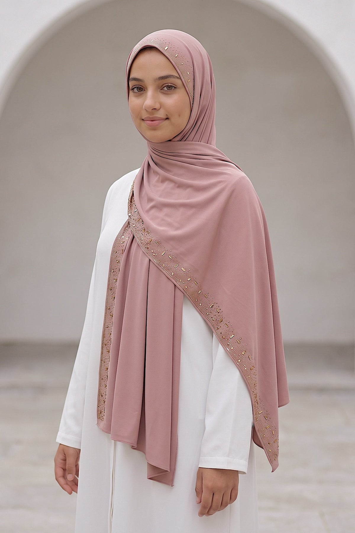Al Emira Blush liquid jersey hijab for everyday wear