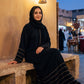 Chevron abaya in Gold, view 5