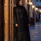 Chevron abaya in Gold, view 4
