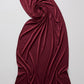Oxblood Plain Edition liquid jersey hijab in a jersey, cotton and silk blend