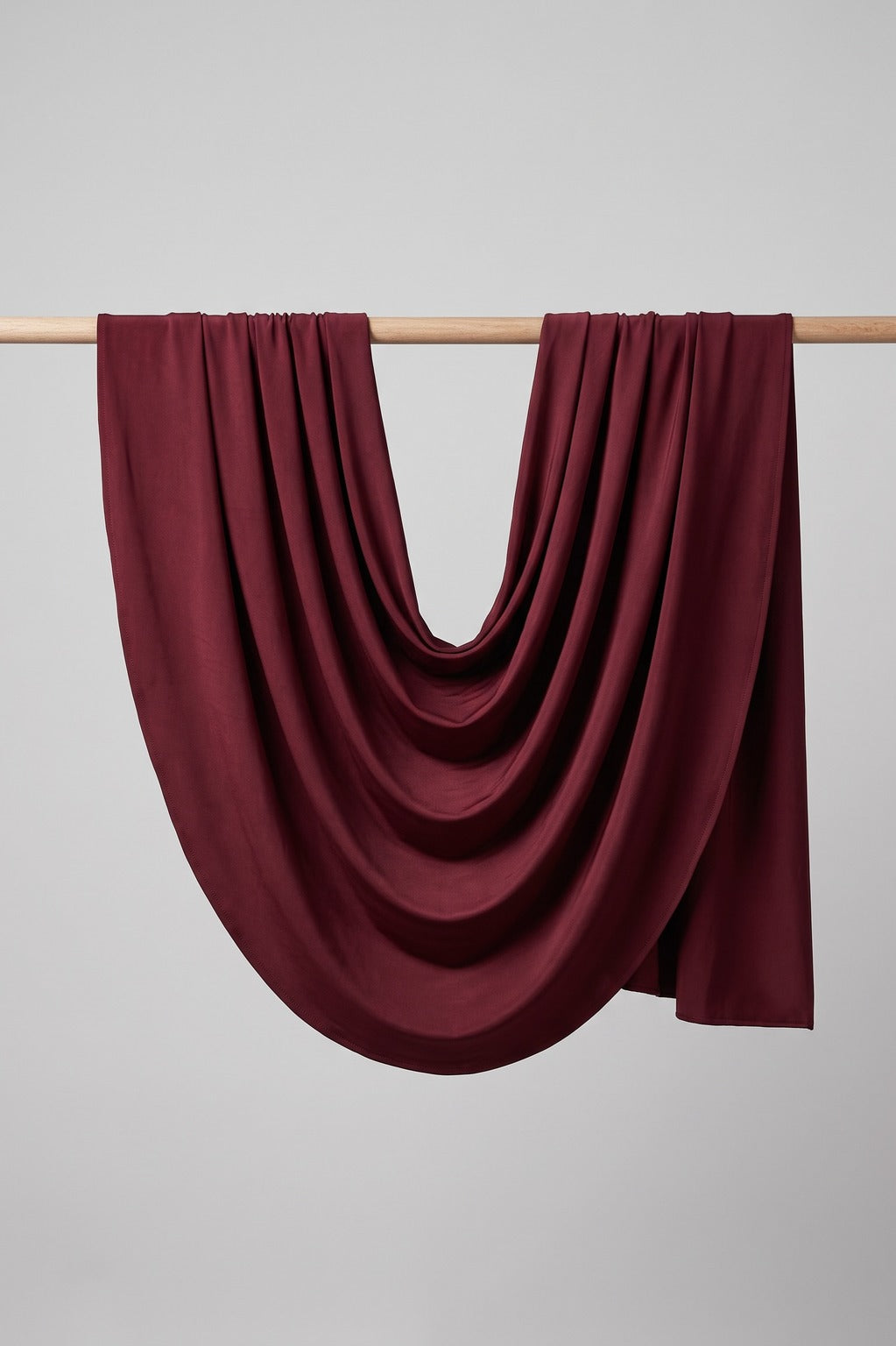 Oxblood plain jersey hijab, 180 x 75cm