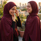 Al Emira Oxblood burgundy plain hijab for everyday wear
