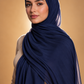 Navy soft stretch jersey hijab by Al Emira