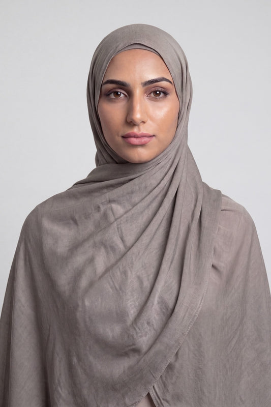 Driftwood Single Stitch Thai Modal hijab by Al Emira