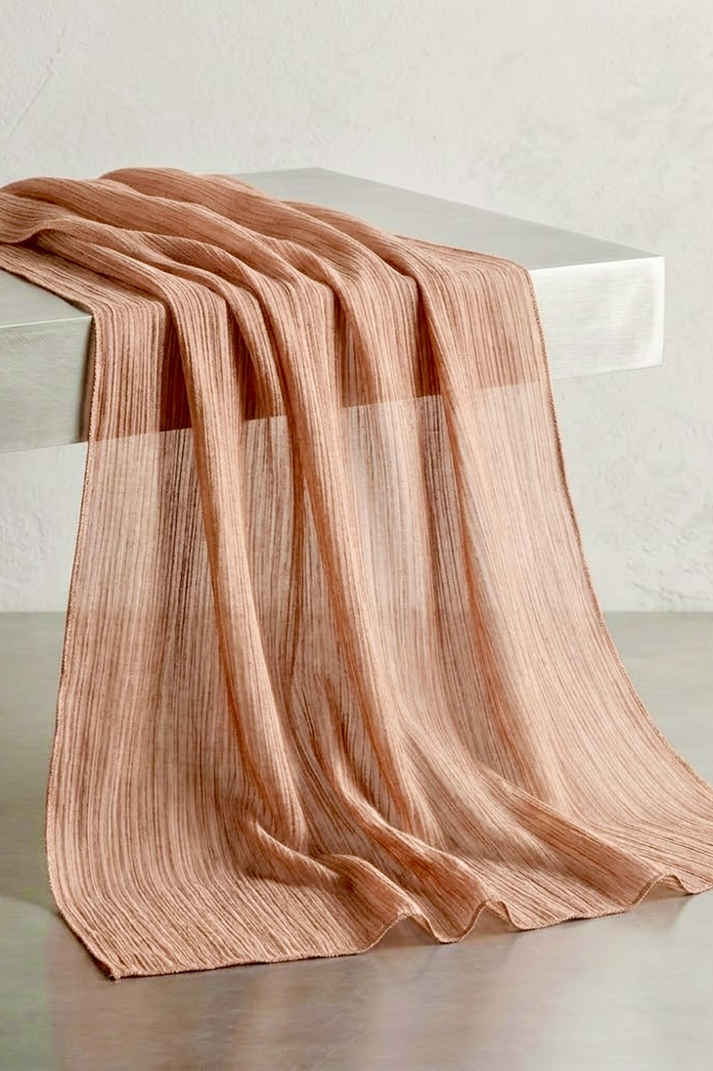 Terracotta Crinkle Edition hijab, alternate view