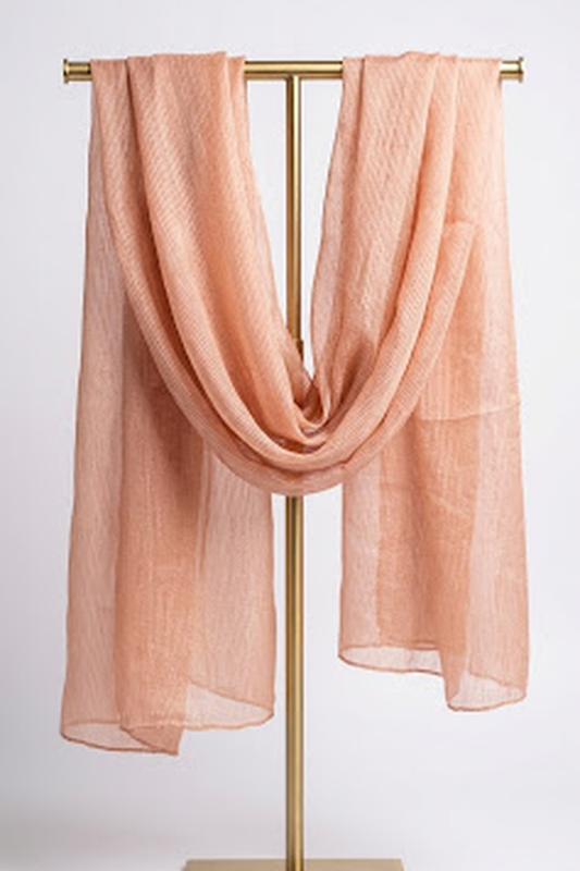 Another view of the Terracotta Crinkle Edition hijab