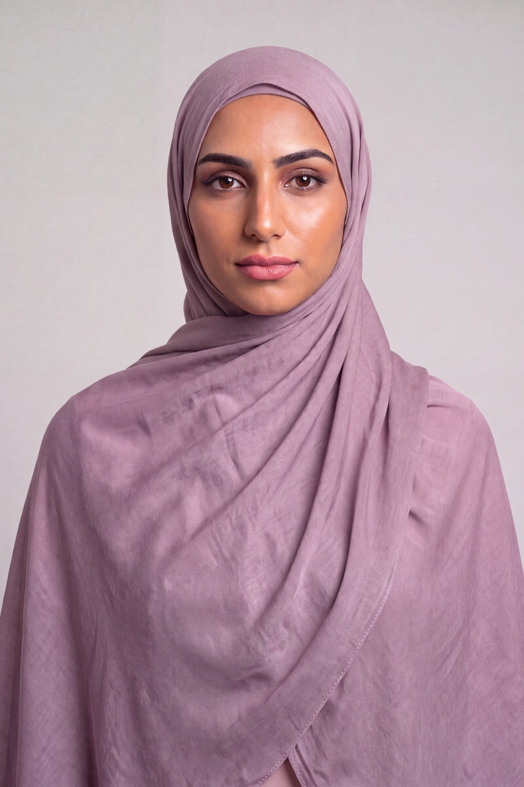 Mauve Single Stitch Thai Modal hijab by Al Emira