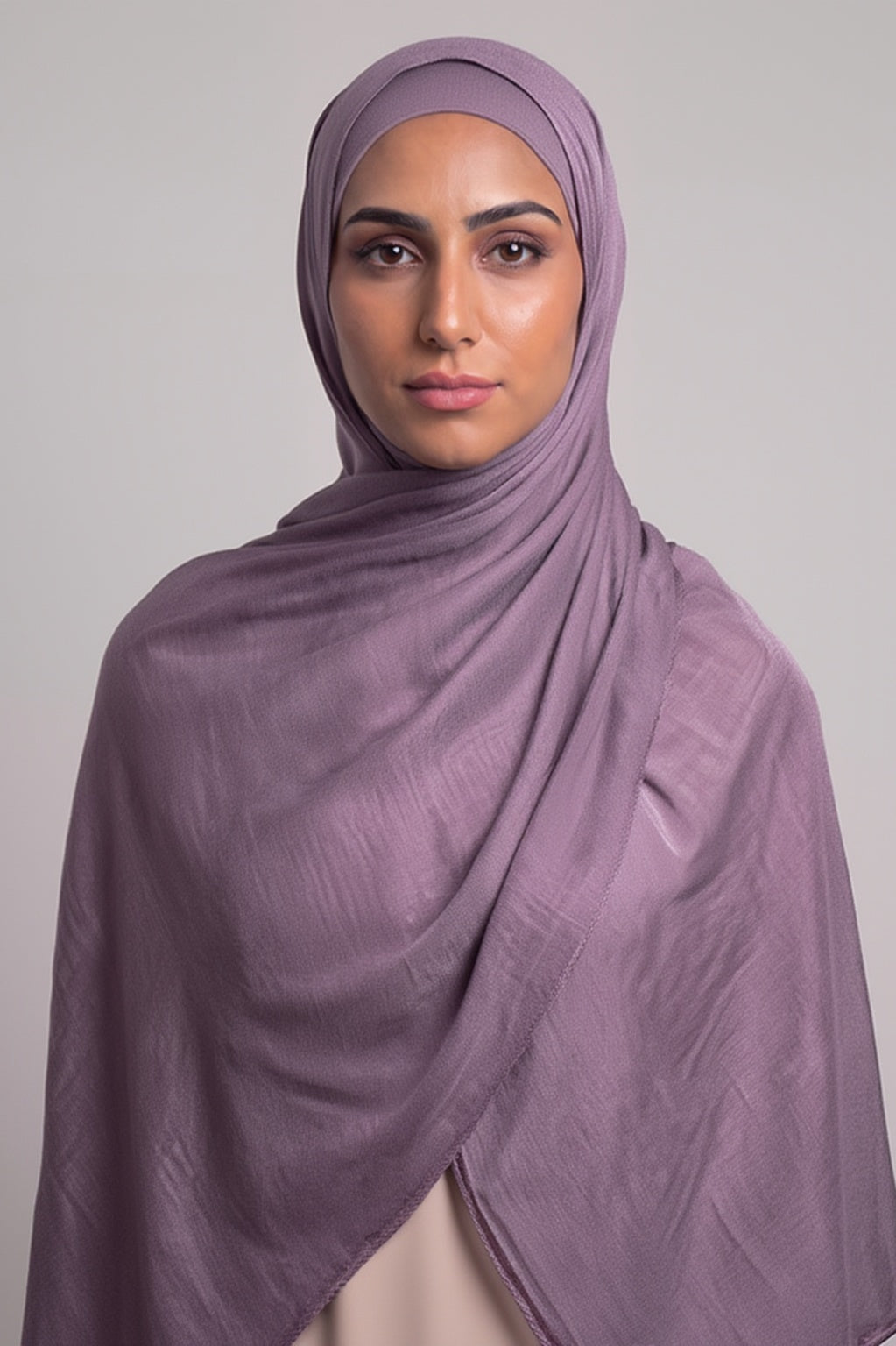 Muted Lavender Single Stitch Thai Modal hijab by Al Emira