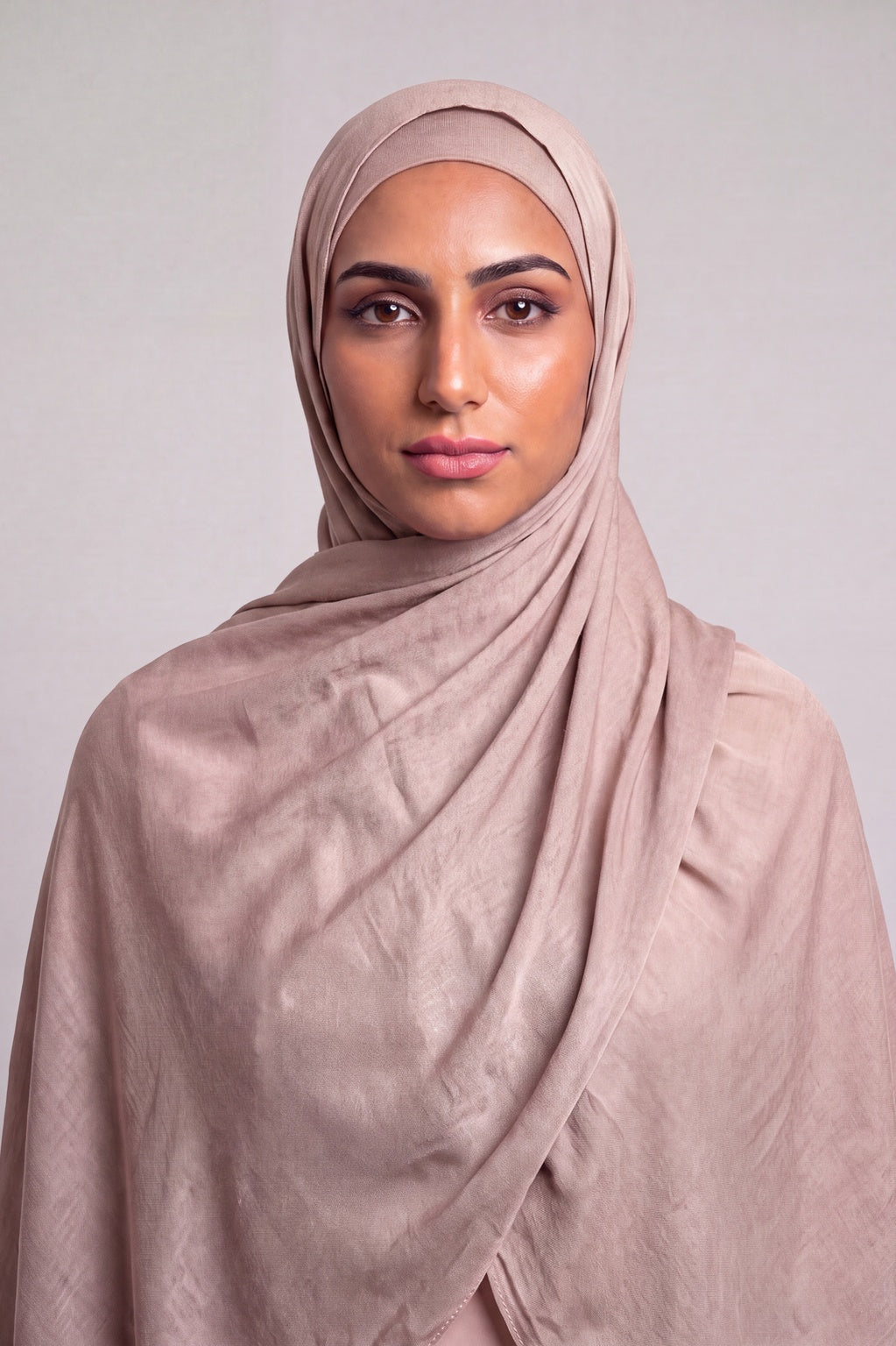 Peach Single Stitch Thai Modal hijab by Al Emira