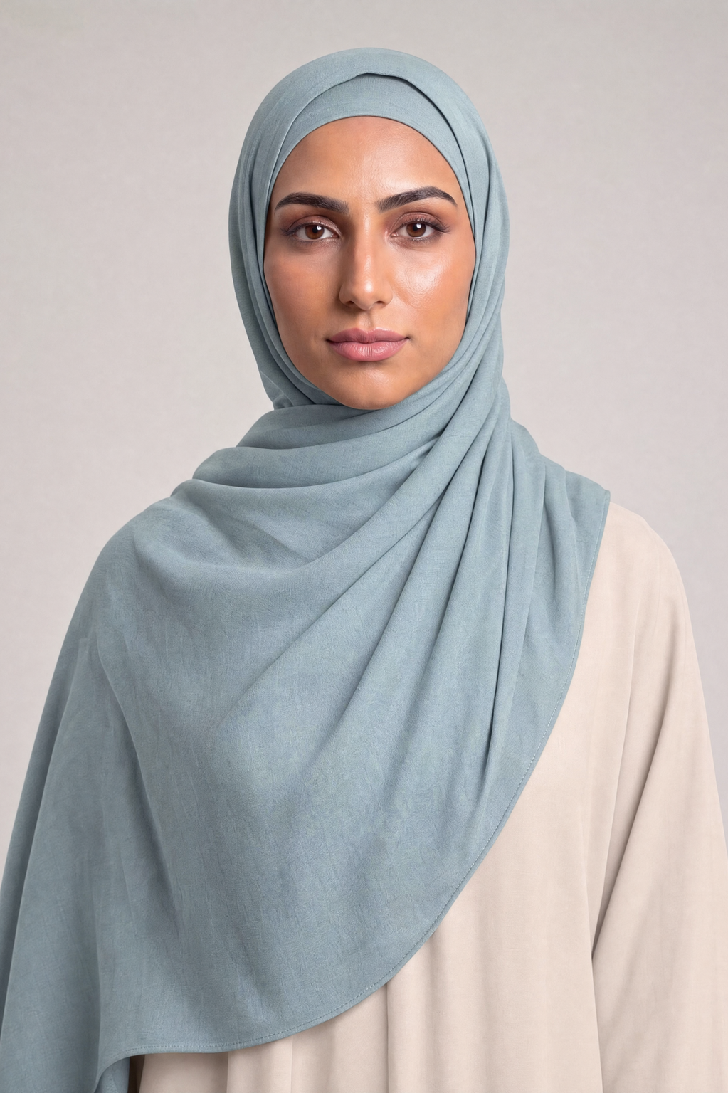 Slate Blue Single Stitch Thai Modal hijab by Al Emira
