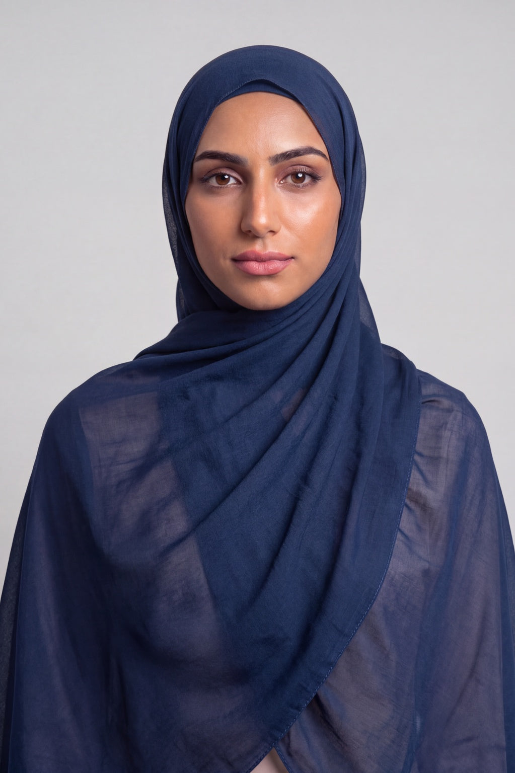 Admiral Blue Single Stitch Thai Modal hijab by Al Emira