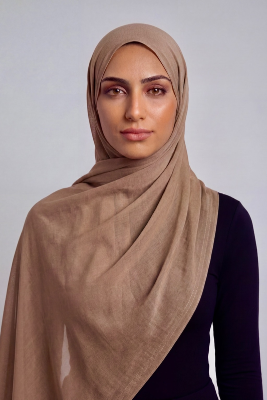 Almond Double Stitch Thai Modal hijab by Al Emira