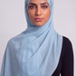 Baby Blue Double Stitch Thai Modal hijab by Al Emira
