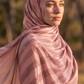 Pink chiffon hijab with diamanté stones by Al Emira