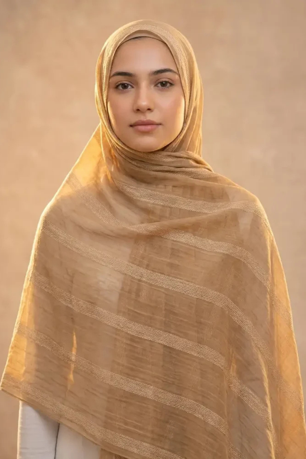 Camel Sand Dobby Edition Thai Modal hijab by Al Emira