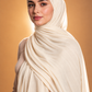 Off white soft stretch jersey hijab by Al Emira