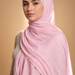 Pink soft stretch jersey hijab by Al Emira