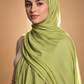 Light green soft stretch jersey hijab by Al Emira