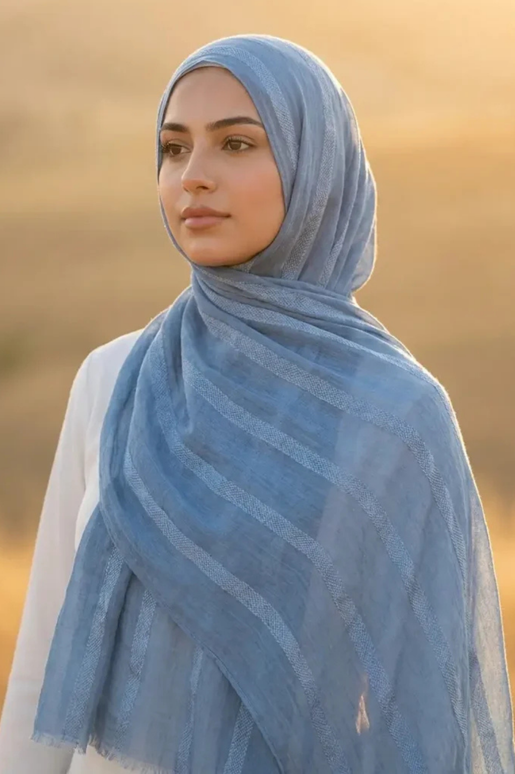 Denim Blue Dobby Edition Thai Modal hijab by Al Emira