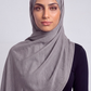 Dove Grey Double Stitch Thai Modal hijab by Al Emira