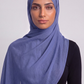 Dusty Indigo Double Stitch Thai Modal hijab by Al Emira