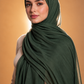 Dark green soft stretch jersey hijab by Al Emira