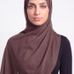 Espresso Double Stitch Thai Modal hijab by Al Emira