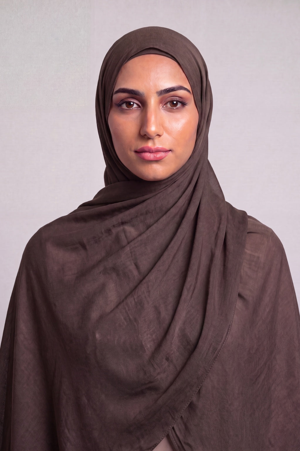 Espresso Brown Single Stitch Thai Modal hijab by Al Emira