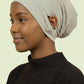 Stone ear free tube hijab under cap