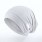 White ear free tube hijab under cap, second view